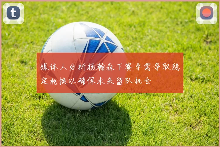 媒体人分析杨瀚森下赛季需争取稳定轮换以确保未来留队机会